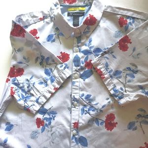 Men's Hawaiian Floral Shirt, Large, Slim Fit,